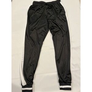 Original Deluxe Men's Polyester Sweat Pants Drawstring Size‎ Large L Black White